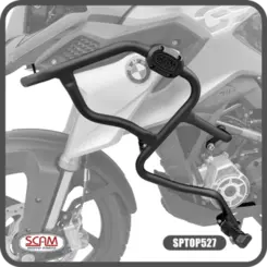 PROTETOR DE CARENAGEM COM PEDALEIRA BMW G310GS 2018+ SPTOP527 PRETO