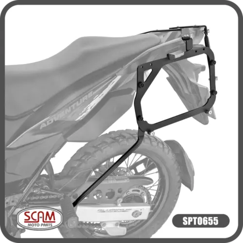 SUPORTE BAU LATERAL HONDA SAHARA 300 2024+ XRE300 2010 SPTO655 PRETO